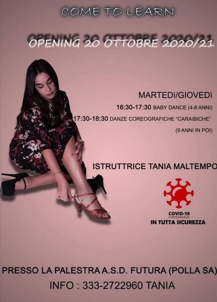 Polla, Tania Maltempo inaugura corsi di danza per bimbi e ragazzi (in sicurezza Covid) index 1 - Polla, Tania Maltempo inaugura corsi di danza per bimbi e ragazzi (in sicurezza Covid)