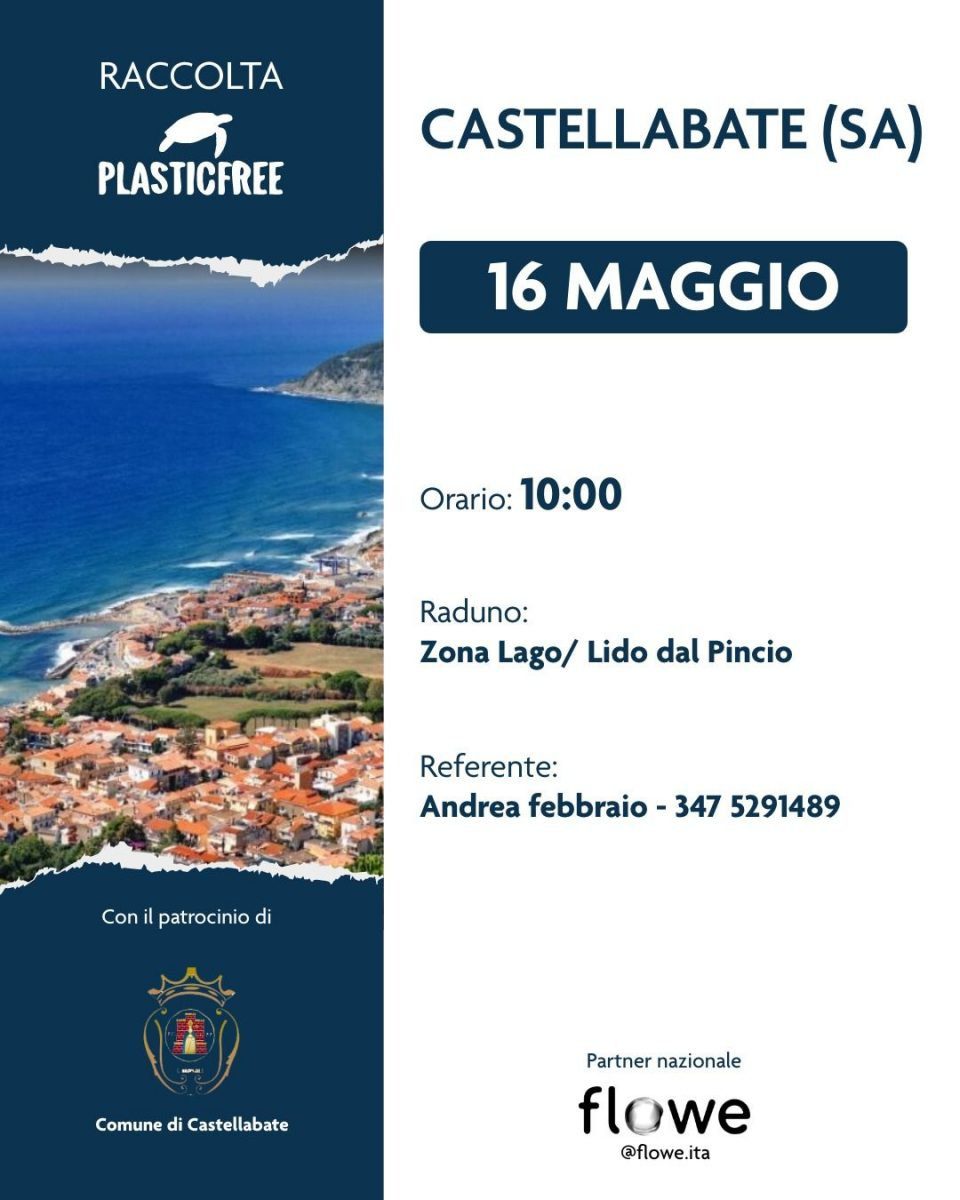 Castellabate, giornata per l'ambiente - 16 maggio 2021 14052021 locandina comune plastic free 960x1200 - Castellabate, giornata per l'ambiente - 16 maggio 2021