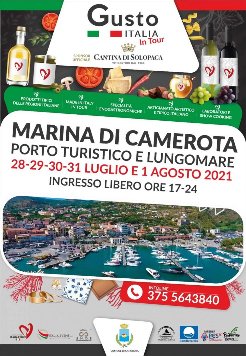 Marina di Camerota, Gusto Italia in tour - fino all'1 agosto 2021 Gusto Italia tour 2021 Marina di Camerota Cilento Locandina 960x1385 - Marina di Camerota, Gusto Italia in tour - fino all'1 agosto 2021