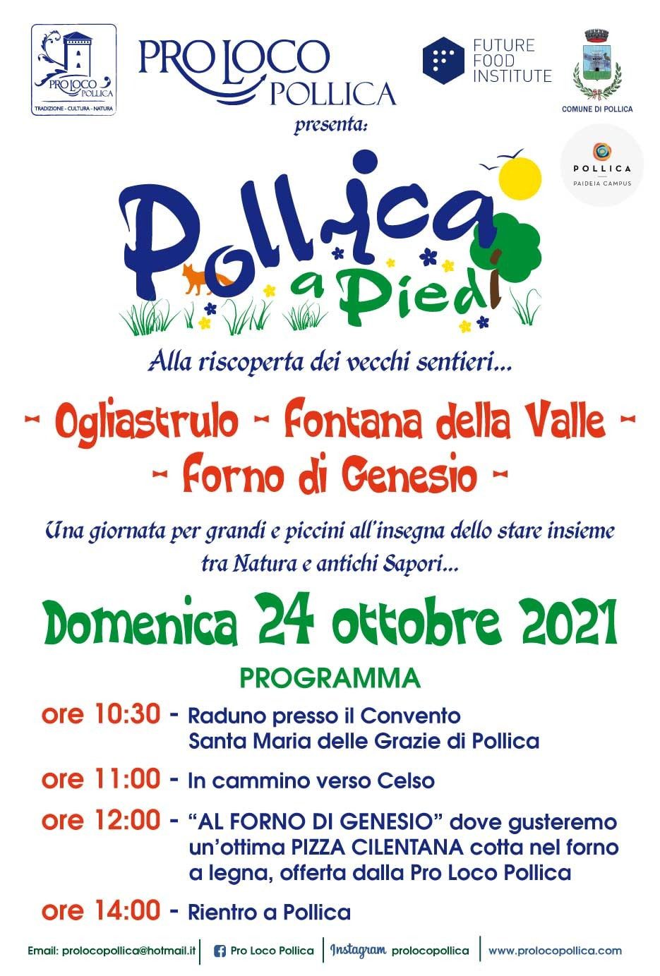 Pollica a Piedi, 24 Ottobre 2021 Pollica a piedi 2021 Passeggiata Cilento oglistrulo Pizza Programma - Pollica a Piedi, 24 Ottobre 2021