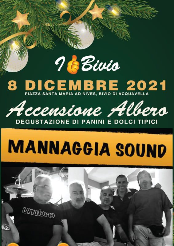 Accensione Albero di Natale 2021 Bivio Acquavella Cilento locandina - Bivio Acquavella, Accensione Albero di Natale - 8/12/21